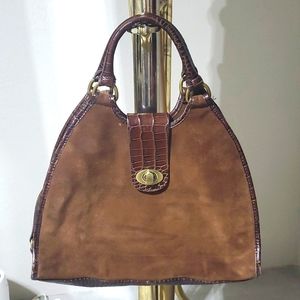 Lands end leather hand bag